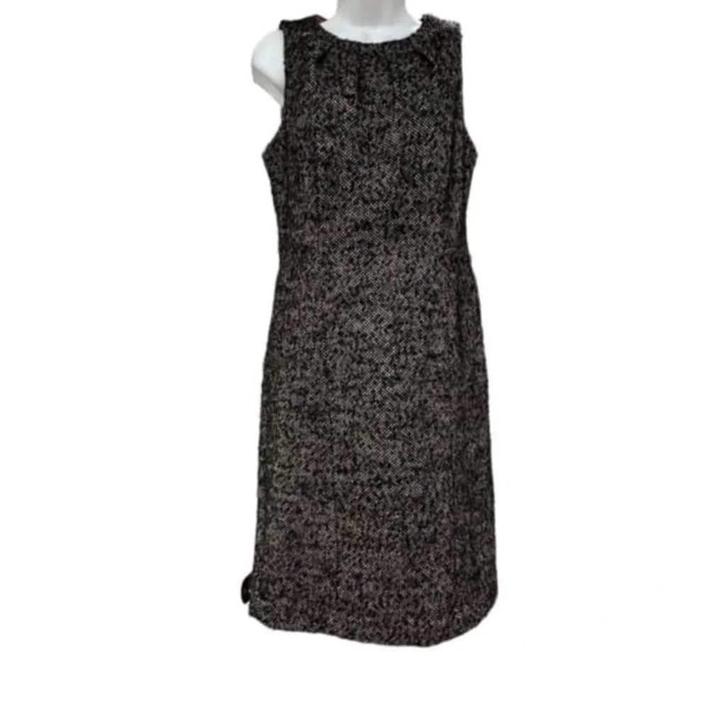 Michael Kors Sleeveless Wool Tweed Size‎ 6 Dress Black
